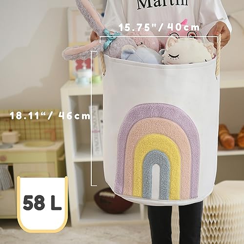 Pink Baby Hamper, XL Canvas 58L Laundry Basket - Image 4