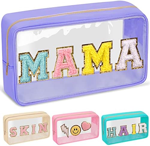 Chenille Letter Clear Makeup Bag by izuzta