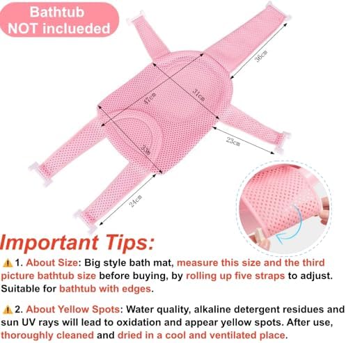 Baby Bath Support Mesh Pad Newborn Bath Tub Seat Net Non-Slip Baby Tub Mat - Image 2