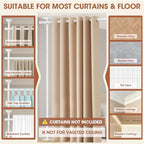 SUNALLY Room Divider Curtain Rod 4-10ft28-171in Room Separator - Image 4
