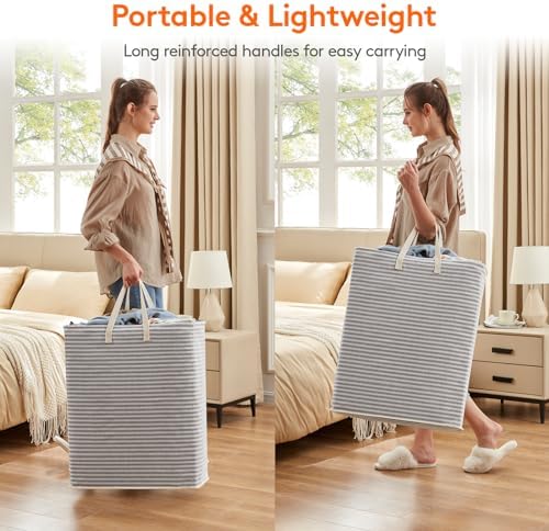 Lifewit 125L Large Laundry Baskets, 2 Pack, Reinforced Handles - Image 5