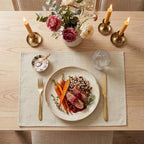 Artoid Mode Light Brown Placemats Set of 6, 12x18 Inch Fall Washable Holiday - Image 2