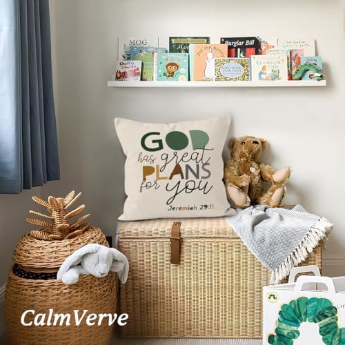 Boho Christian Pillow Covers 18x18, Christian Home Room Decor, God Has Great - Image 2