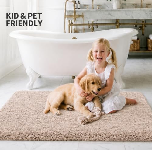 ILANGO Bathroom Rugs 60" × 24", Extra Soft Absorbent Microfiber Bath Rugs - Image 2