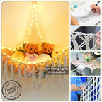 Stuffed Animal Hammock with 88LEDs, 63in Extra Large Toy Storage Macrame Hammock - Image 6