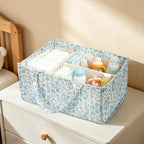 Diaper Caddy Organizer, Cute Floral Nursery Storage Basket, Soft Portable - Image 5