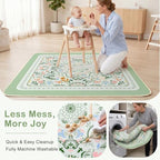 Splat Mat for Under High Chair Waterproof Non Slip Floor Mat for Baby - Image 5
