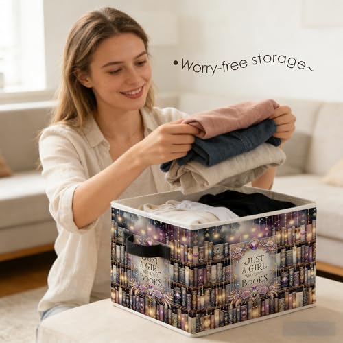 Fantasy Enchanted Bookshelf Storage Bins Box - Image 2