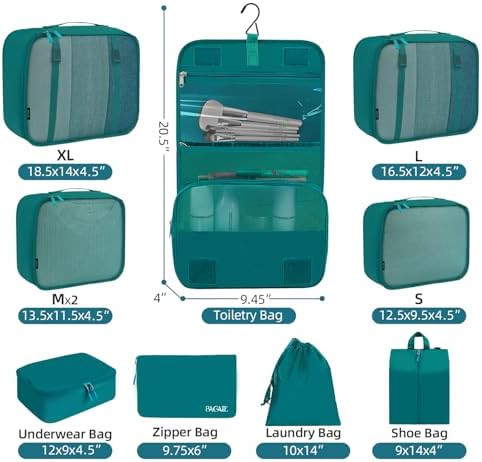 BAGAIL 6 Set/8 Set/10 Set Packing Cubes Various Sizes Packing Organizer - Image 2