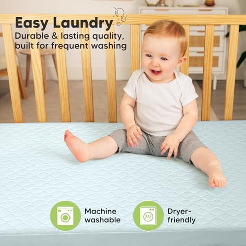 2pk Waterproof Crib Mattress Protector Cover Fitted 52x28 - Image 6