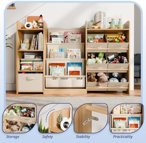 Kids Bookshelf and Toy Storage - Image 4