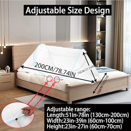 CMINGJ Pop Up Mosquito Tent, Portable Foldable Mosquito Net 78 * 39 * 27in - Image 3