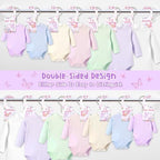 Baby Closet Dividers 8PCS, Butterfly/Floral Theme Wooden Double-Sided Clothes - Image 3