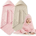 Muslin Hooded Baby Towels 2 Pack, 100% Cotton Baby Bath Towels by Unknown