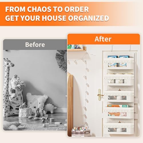 Aokeyee 5 Tier Over Door Organizer Nursery - Image 4