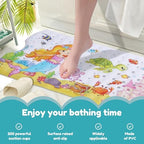Baby Bath Mat 40x16in Cartoon Kids Bathtub Mat Non Slip - Image 2