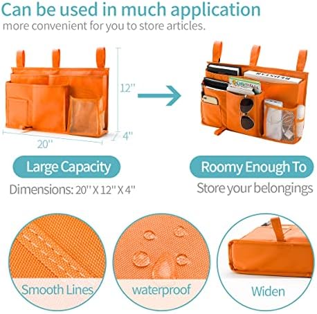 Bseash Bunk Bed Organizer, Bedside Caddy Hanging Bed Organizer Storage Bag 8 - Image 6