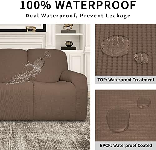 Easy-Going 100% Dual Waterproof Recliner Loveseat Cover, 6-Pieces Stretch - Image 3