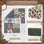 Peryiter 3 Pcs Western Cowboy Crib Sheet Set Baby Crib Bedding Set Includes - Image 2