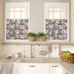 Grey Christmas Kitchen Curtains and Valances Set, Santa Claus Merry Christmas - Image 4