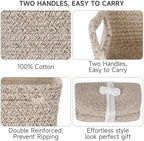 3 Pack Storage Baskets for Organizing, 13.7×9.5×6.3", Mixed brown - Image 6