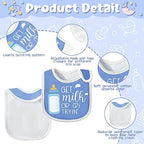 7Pcs Cotton Waterproof Baby Bibs Hook Loop Closure Newborn Bib Keepsake Baby - Image 3