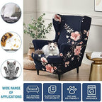 NILUOH Wingback Chair Covers 2-Piece, Armchair Slipcovers - Image 4