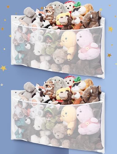 2PCS Large Corner Stuffed Animal Storage by ANROYE