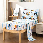 NTBED 4 Pieces Construction Truck Toddler Bedding Set - Image 3