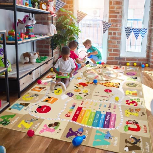 BENRON 6x9 Playroom Rug for Kids Washable, PlayMat by BBENRON
