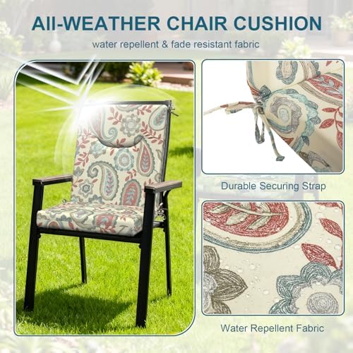 DYTXIII Outdoor High Back Chair Cushions Set of 2, 44x20 in Water Repellent - Image 4