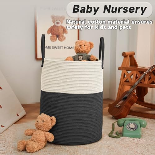 JMvicyroam 100L Cotton Rope Laundry Basket Hamper - Image 2