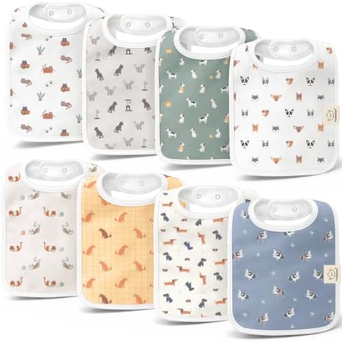 KeaBabies 8-Pack Organic Baby Bibs by KeaBabies