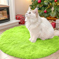 OLANLY Lime Green Round Rugs for Bedroom by OLANLY