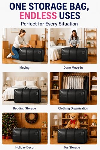155 Gallon Extra Large Storage Bags, Jumbo Moving Storage Bags, Foldable Big - Image 6