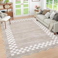 GarveeHome Washable Rug 5x7 for Living Room Large Bedroom Scalloped Rug by GarveeHome