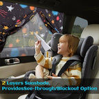 Car Window Shades, 2 Packs Magnetic Car Sun Shades - Image 3