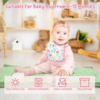 7Pcs Cotton Waterproof Baby Bibs Hook Loop Closure Newborn Bib Keepsake Baby - Image 4