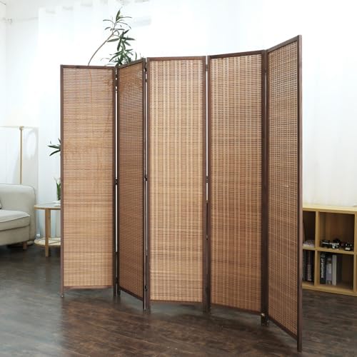 Furnnylane 5 Panel Bamboo Room Divider - Image 5