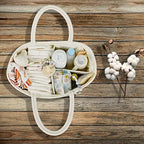 XUANGUO Large Cotton Rope Baby Diaper Caddy Organizer Basket - Image 6