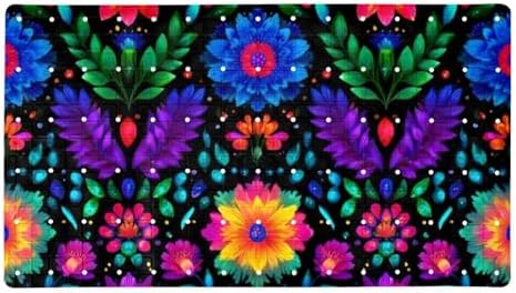 Shower Mat Non Slip, Colorful Floral Boho Anti Slip Bath Mat by Anna+Cowper