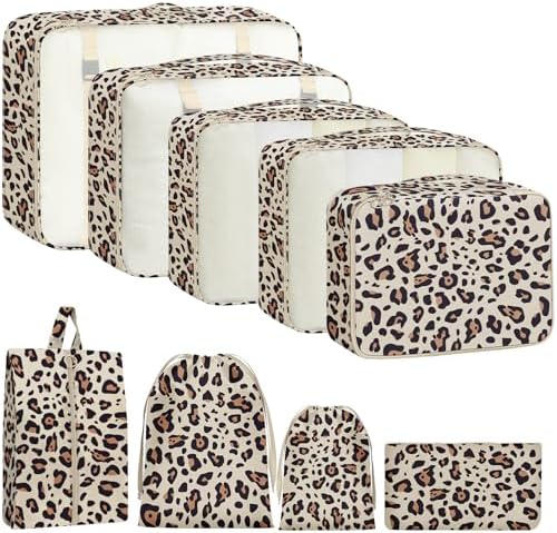 9 Set Packing Cubes for Travel Essentials by Unknown