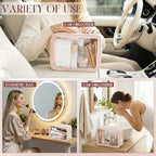 Hsei 6 Pcs Clear Makeup Bags Diaper Bag Organizer Travel Toiletry Bags - Image 5