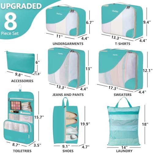 OlarHike Packing Cubes for Travel, Gifts for Women Mom, Anti-Tearing Suitcase - Image 2