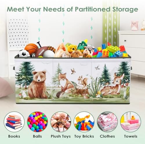 decalsweet Large Toy Box Collapsible Chest Organizer - Image 4