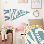 Ocean Nursery Decor, No Wake Zone Pennant Felt Banners Flags, Nautical Coastal - Image 6