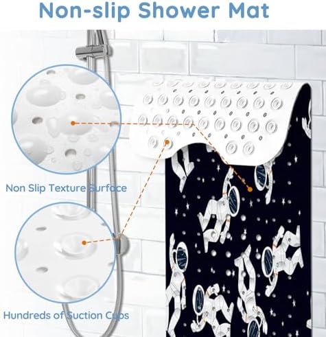 Bathtub Mats for Kids, 40 X 16 Inch Large Washable Bathtub Mat Non Slip for - Image 3