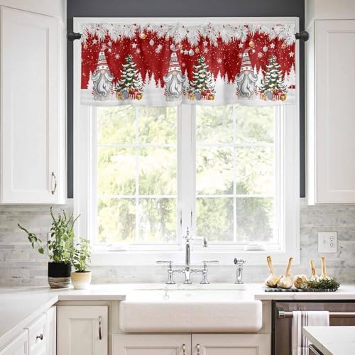 Vandarllin Christmas Gnome Kitchen Curtains and Valances Set, Winter Merry - Image 2
