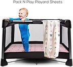 Stretchy Fitted Pack n Play Playard Sheet Set BROLEX 2 Pack Portable Mini Crib - Image 5
