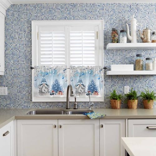 Vandarllin Christmas Gnome Kitchen Curtains and Valances Set, Winter Merry - Image 5